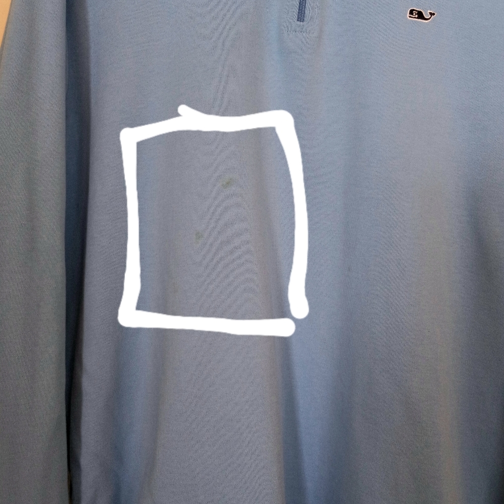 Vineyard Vines women's size L blue 1/4 zip pullover sweatshirt - Picture 4 of 4